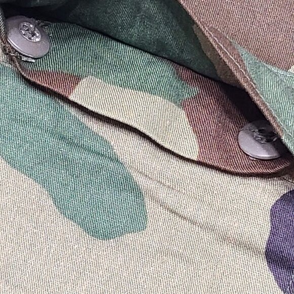 Military Coat DLA100-83-C-0408 Camouflage Combat Woodland Pattern Size L Long - Picture 8 of 14